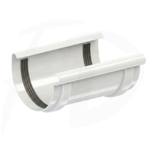 Łącznik rynny PVC ⌀ 130 firmy KROP kolor biały